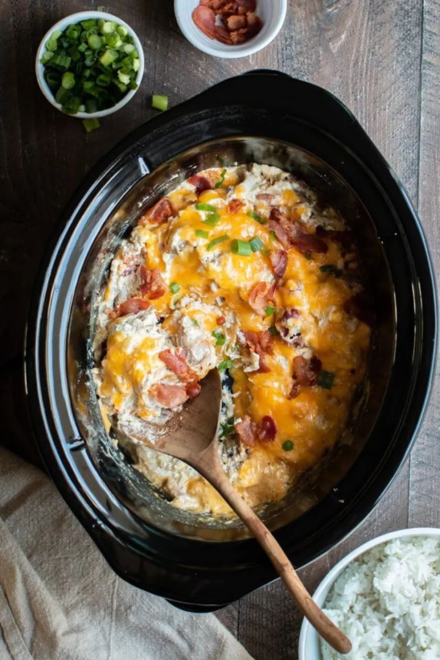 Slow Cooker Crack Chicken | Dale and Katie